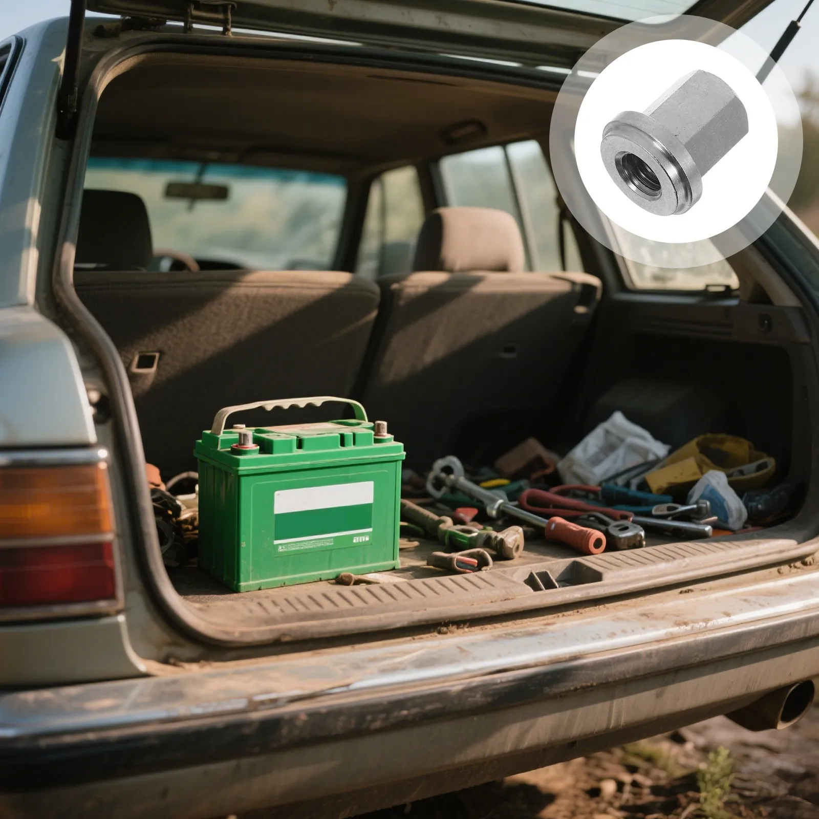 

Комплект из 4 гаек для аккумуляторных клемм из нержавеющей стали, усиленные, для замены клемм автомобильных и грузовых аккумуляторов