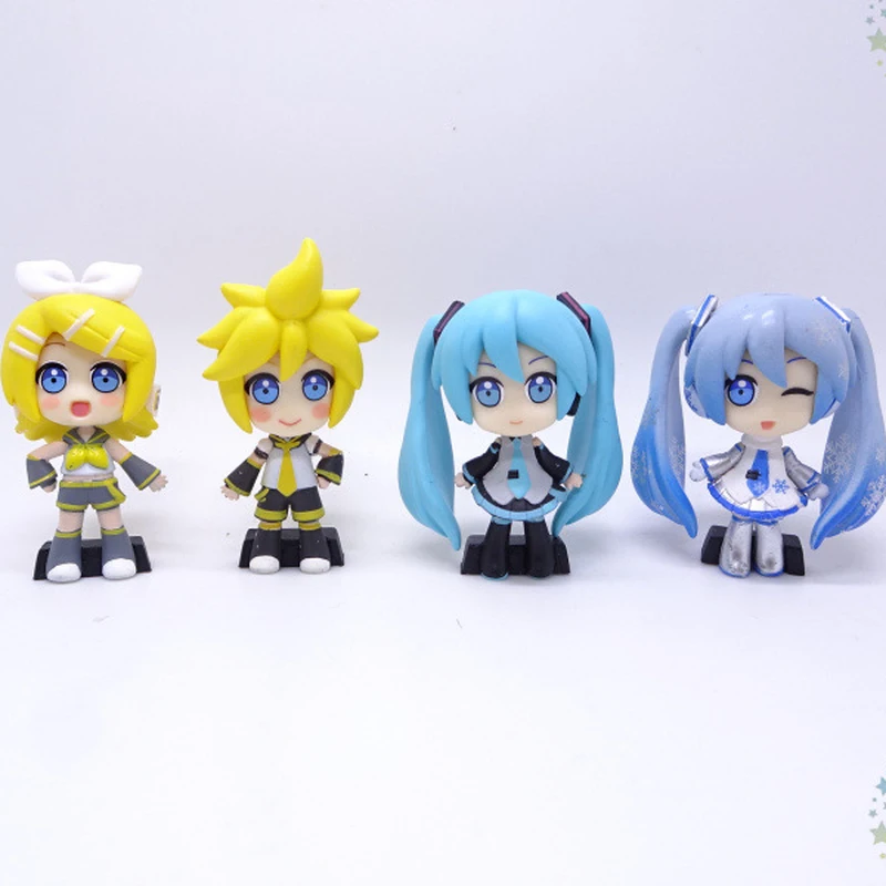 Figurine articulée Hatsune ku Kagamine Rin Len Kawaii, 1 pièce, style aléatoire, 5cm, modèle de renforcement, jouets, poupée, ornements, cadeaux