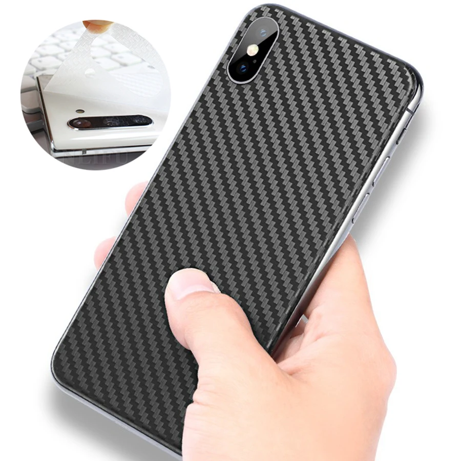 Film arrière en fibre de carbone à couverture complète pour iPhone, protecteur d'écran, 11, 12, 13, 14, 15, Pro Max, Mini, 7, 8 Plus, SE, Poly X, XS, MAX, 5 pièces