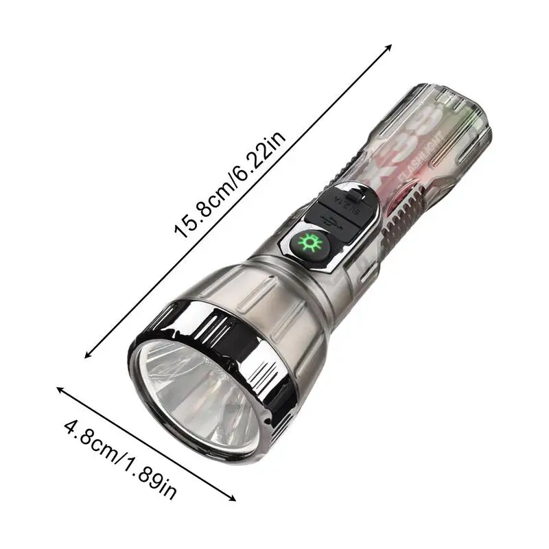 Solar Power Flashlight Portable Outdoor Survival Torch Multifunctional USB Camping Lantern Power Bank For Hiking Hunting