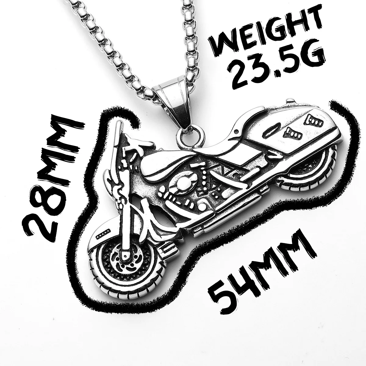 Vintage Cruise Motorcycle Rider Stainless Steel Men Necklaces Pendant Chain New In For Women Fashion Jewelry Gifts Wholesale