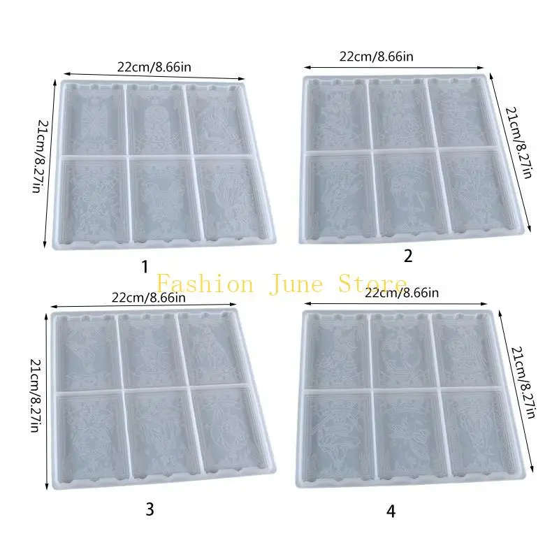 قوالب بطاقة N5KA Taluo 1pc/4pcs قوالب السيليكون لألعاب Diy Taluo Games Resin المجوهر