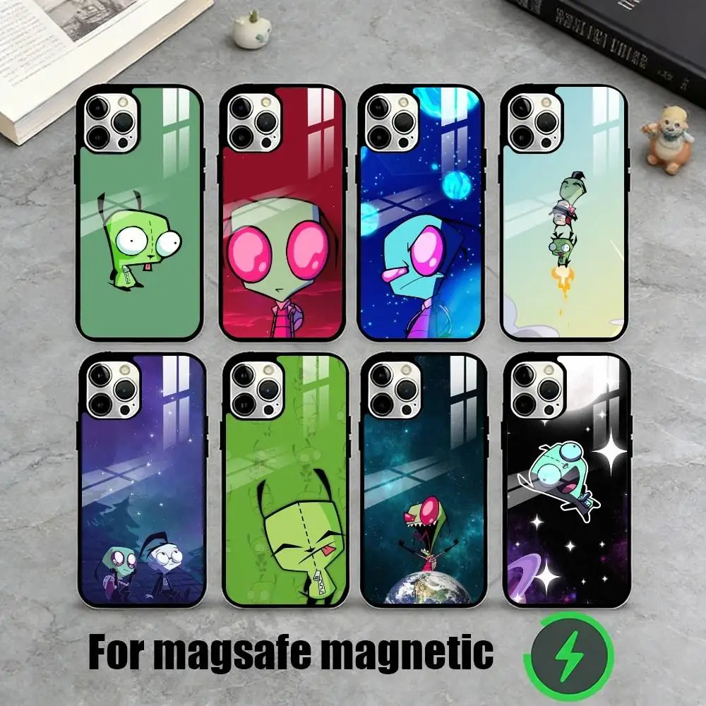 

I-Invader Zim Gir Phone Case For iPhone17,16,15,14,13,12,11 Plus,Pro Magnetic with Magsafe Wireless Charging