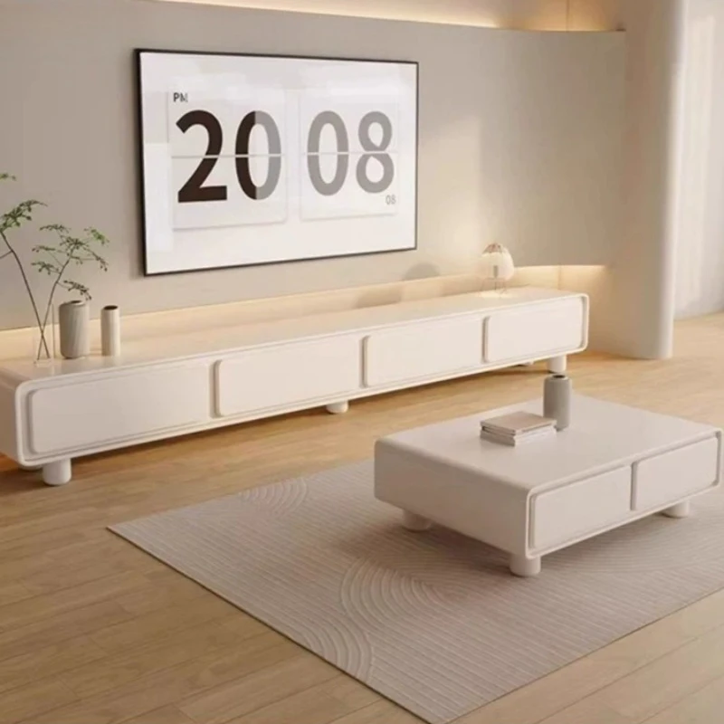 Media Drawer Tv Stand White Modern Living Room Wall Tv Stand Floor Storage Salas Oferta Muebles Mid Century Furniture