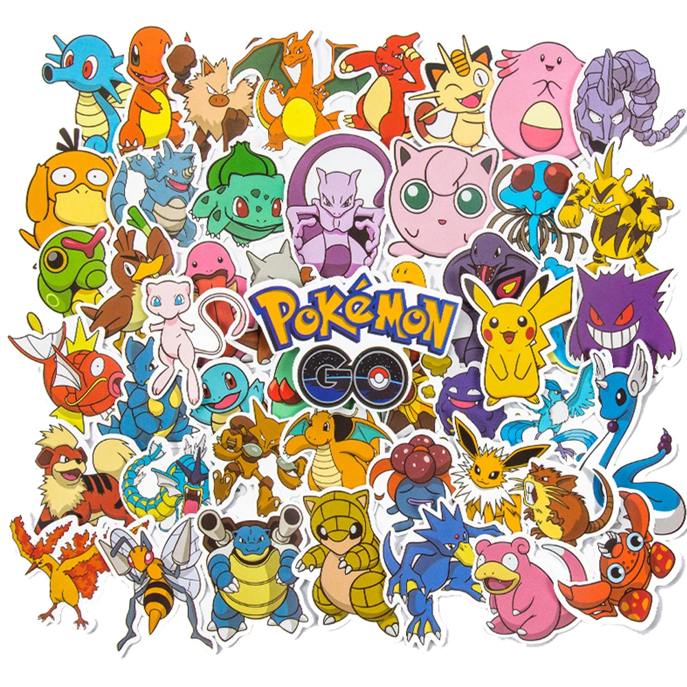 

10/30/50pcs Mixed Pokemon Anime Graffiti Stickers Cute Pikachu Psyduck Cartoon Decals Skateboard Phone Bike Waterproof Sticker