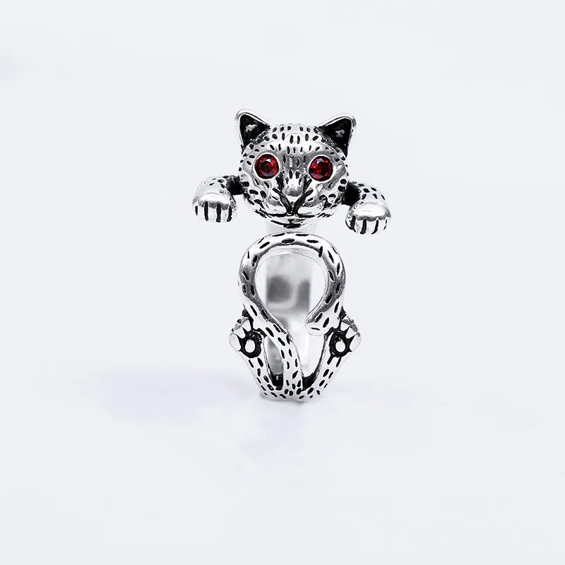 Luxury Brand Trendy Cat Rings For Women Wedding Engagement Jewellery Adjustable Finger Ring anillos