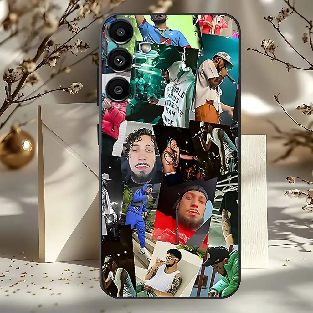 Funda de teléfono para Samsung Galaxy A73,31,32,72,41,53,52,71,22,5G,Note,J7,8,9 SINGER Jc Reyes Tour, funda negra suave