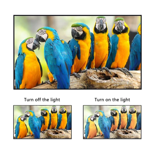 Imagen 2 del producto Pantalla de Proyección Anti-Luz, Simple, 16:9, Reflectante, Mejora el Brillo, 60, 100, 120 Pulgadas, Tela, Portátil