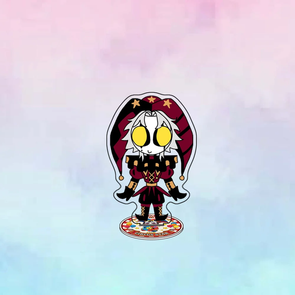 Game The Freak Circus Pierrot Harlequin 10CM joker Anime Acrylic Stand Cute keychain Desk Decor Collect gifts