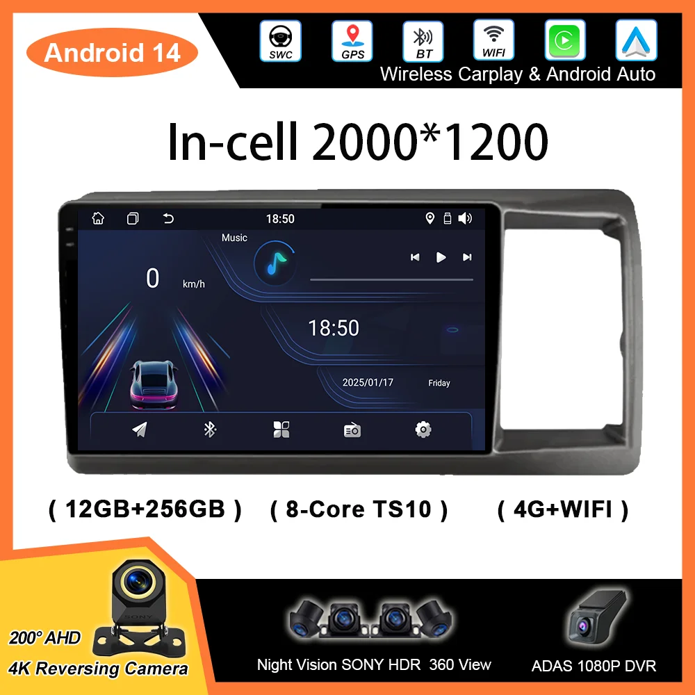 

Android 14 Radio Stereo For Honda Crossroad RHD 2007-2010 Auto 4G Player Multimedia Carplay GPS Navigation QLED Screen No 2Din