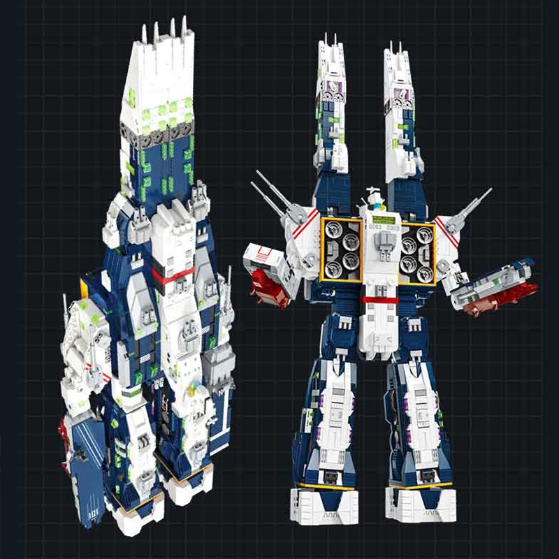 4682PCS Fortress เรืออาคารบล็อก Robotech เรือรบเรือรบ Mecha ประกอบอิฐของเล่นสําหรับของขวัญวันฮาโลวีนคริสต์มาส