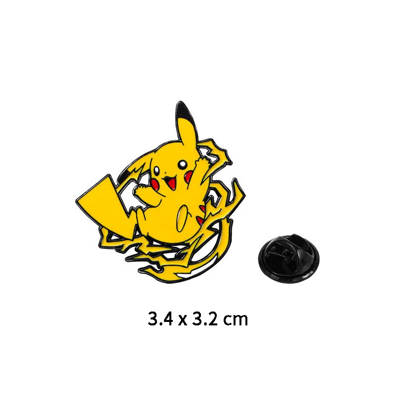 Pokemon Kawaii Enamel Pins Anime Gmae Pikachu Charmander Bulbasaur Brooches Backpack Pin Accessories for Friends Jewelry Gift