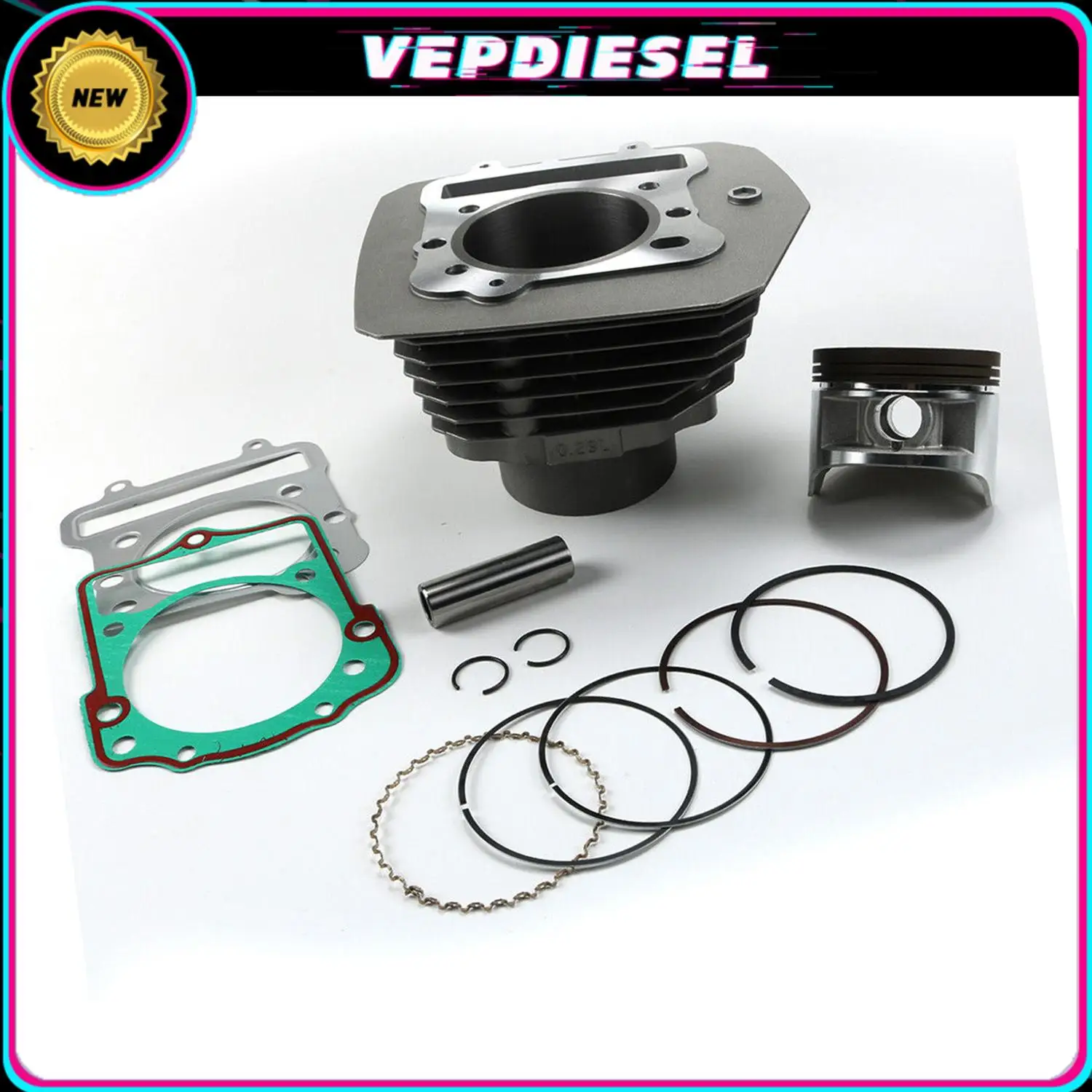 1 Juego de Kit de pistón de cilindro de motor KLF300B para Kawasaki Bayou 300 KLF300B KLF300C Prairie 300 KVF300B Lakota 300 KEF300A