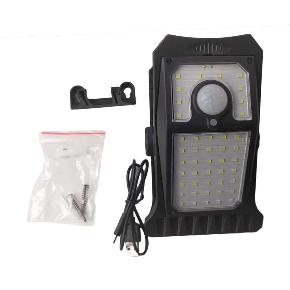 Lámpara de abrazadera Solar LED para jardín, luz de detección de movimiento con Clip para exteriores, luz de inducción para acampar, valla de patio al aire libre