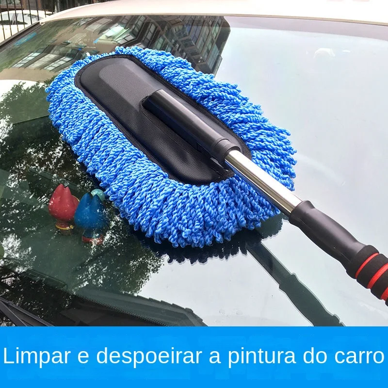 Microfiber Car Wash Brush, Kit Mop, Esponja de Luva com Punho Longo, Kit de Suprimentos de Limpeza para Carro