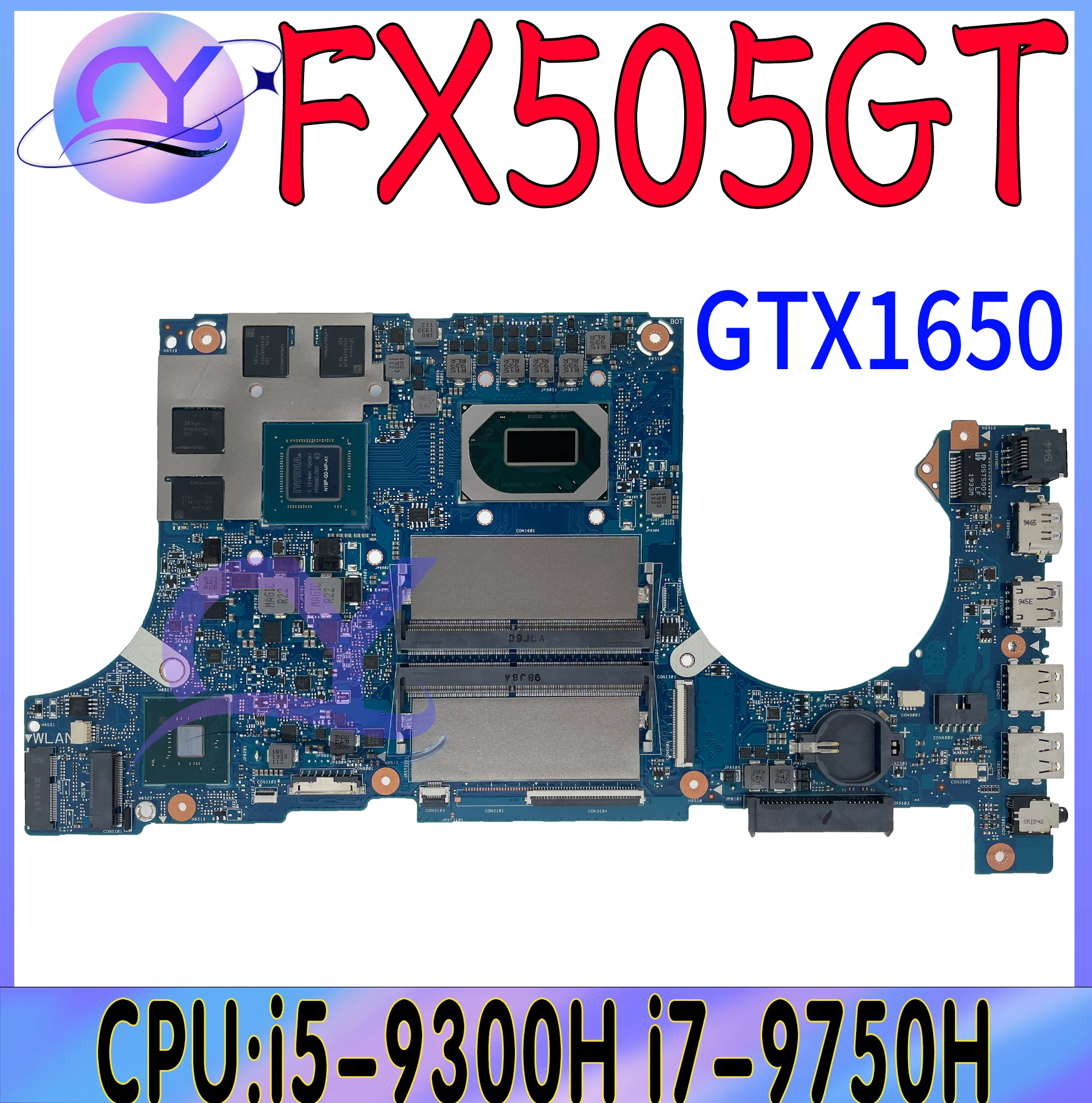 

FX505GT Notebook Mainboard For ASUS FX505 FX505G FX95G FX95GT Laptop Motherboard With i5-9300H i7-9750H GTX1650-V4G 100% Test OK