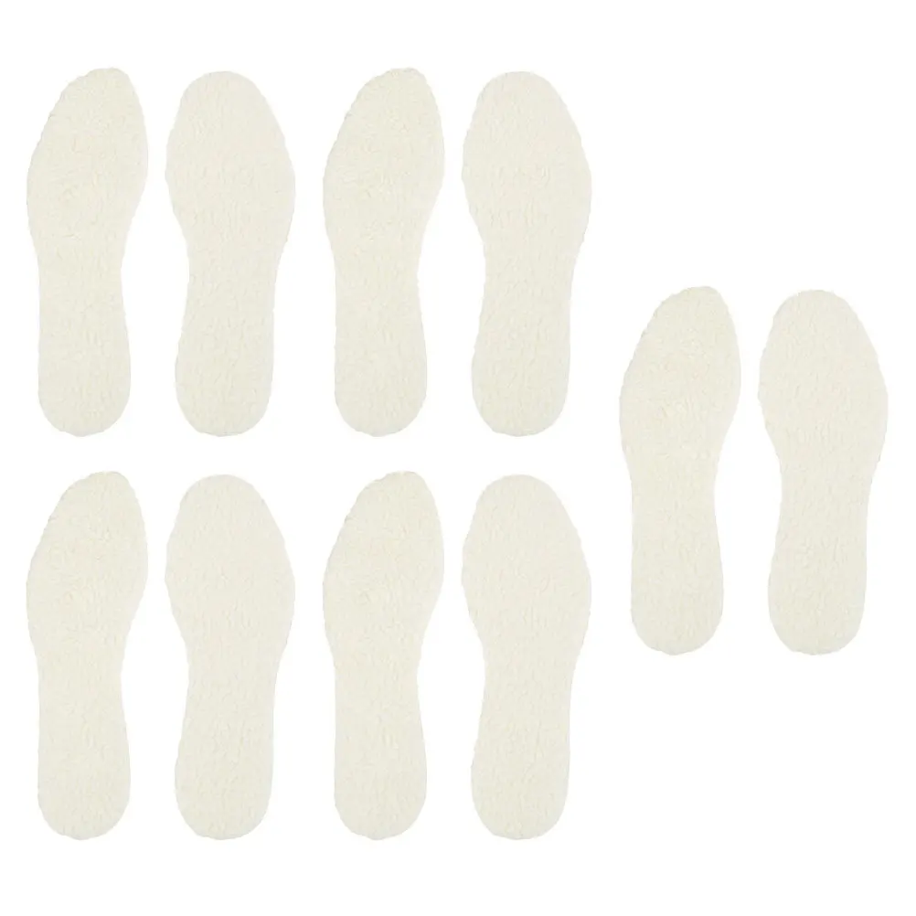 

10 Pcs Aldult Warm Wool Felt Insole Man Shoe Pads Foot Insoles Men Adults Winter