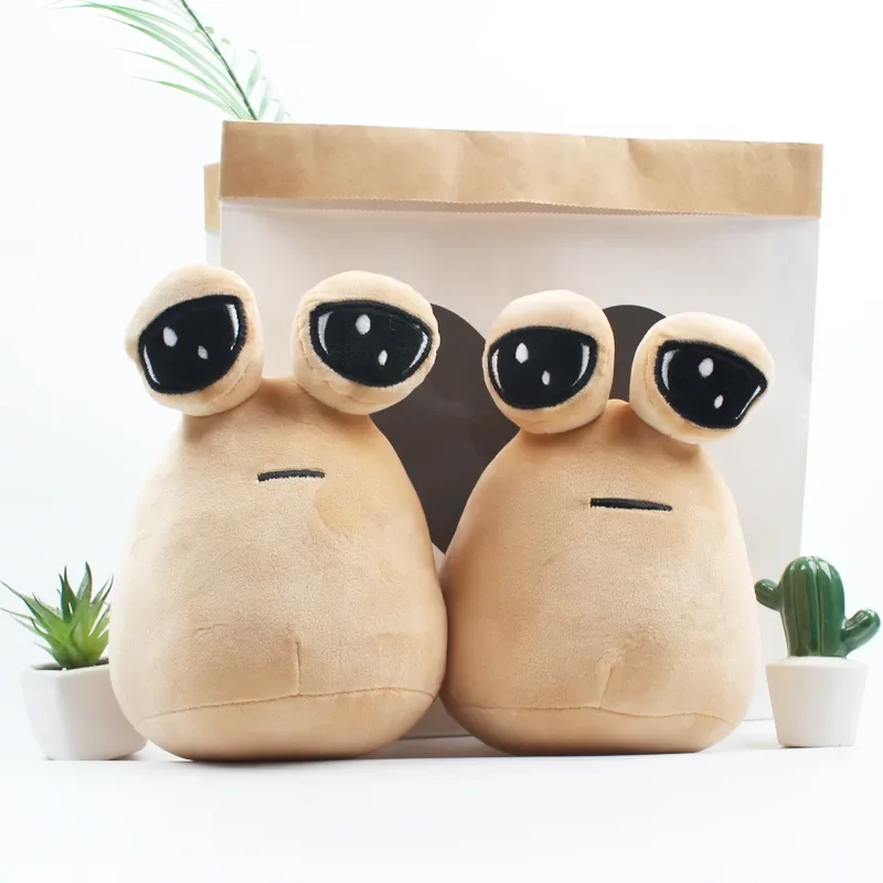 22cm My Pet Alien Pou Triste Plush Toy Cute Pou Deprimido Peluche Doll Stuffed Toy Soft Pillow Snails Animal Christmas Gift Toys