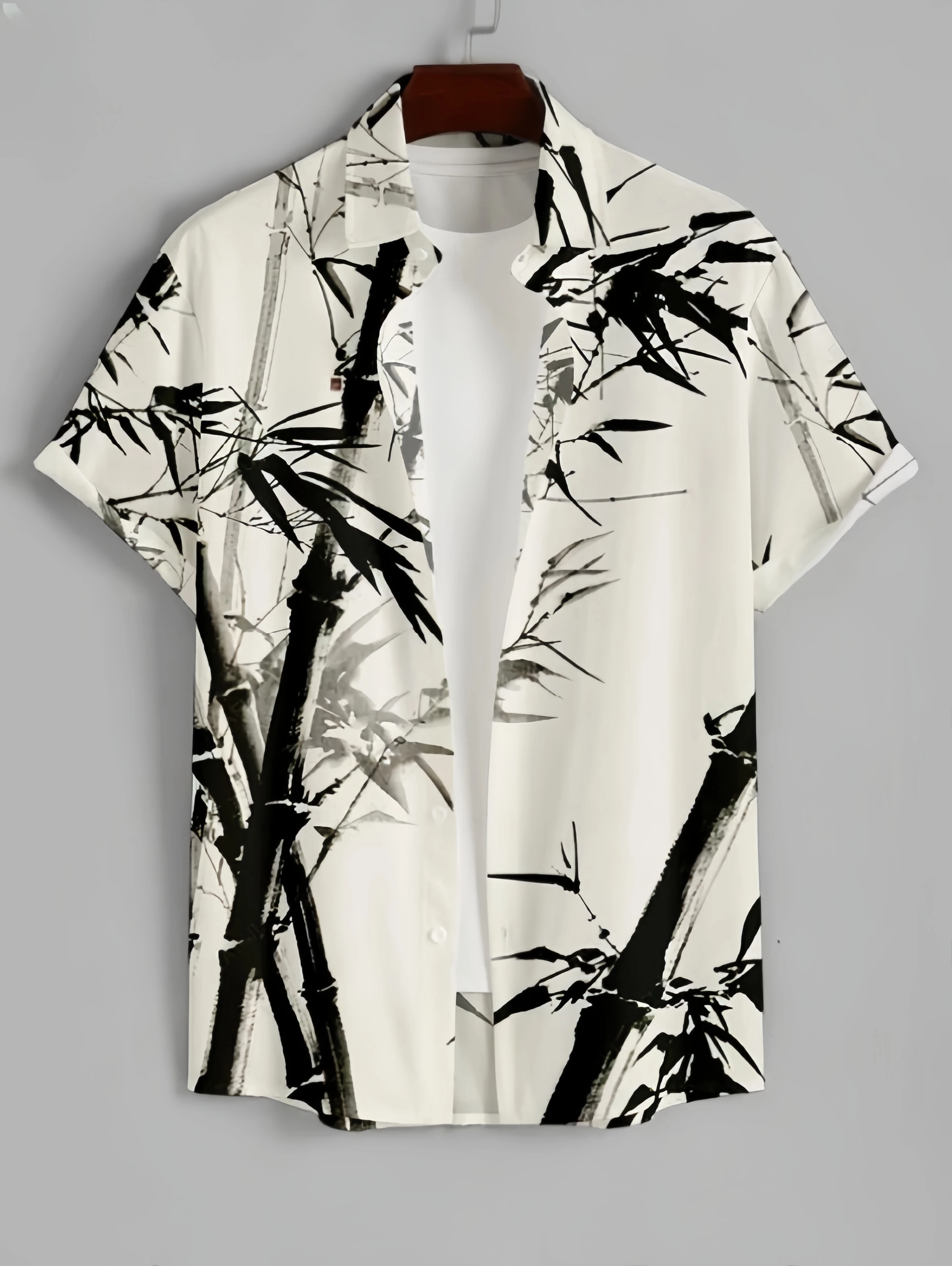 

Hawaiian Mens Shirts Tropical Plant Leaves Flower 3D Printed Tops Short Sleeve Button Beach Shirt Summer Comfortable Men's Shirt