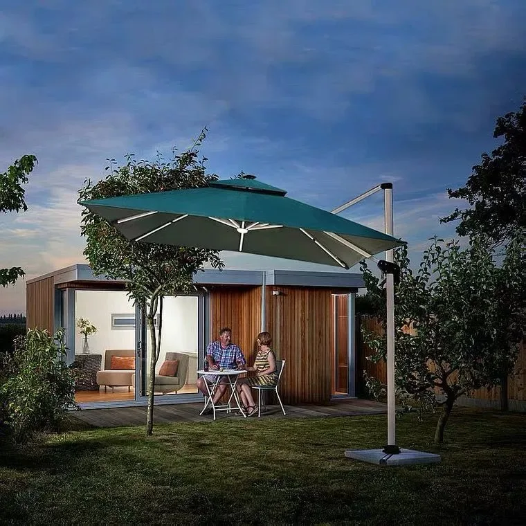 Light  Night View Style Outdoor Patio Umbrella Lighted Sunshade Commercial Patio Umbrella Terrace Night View Essential