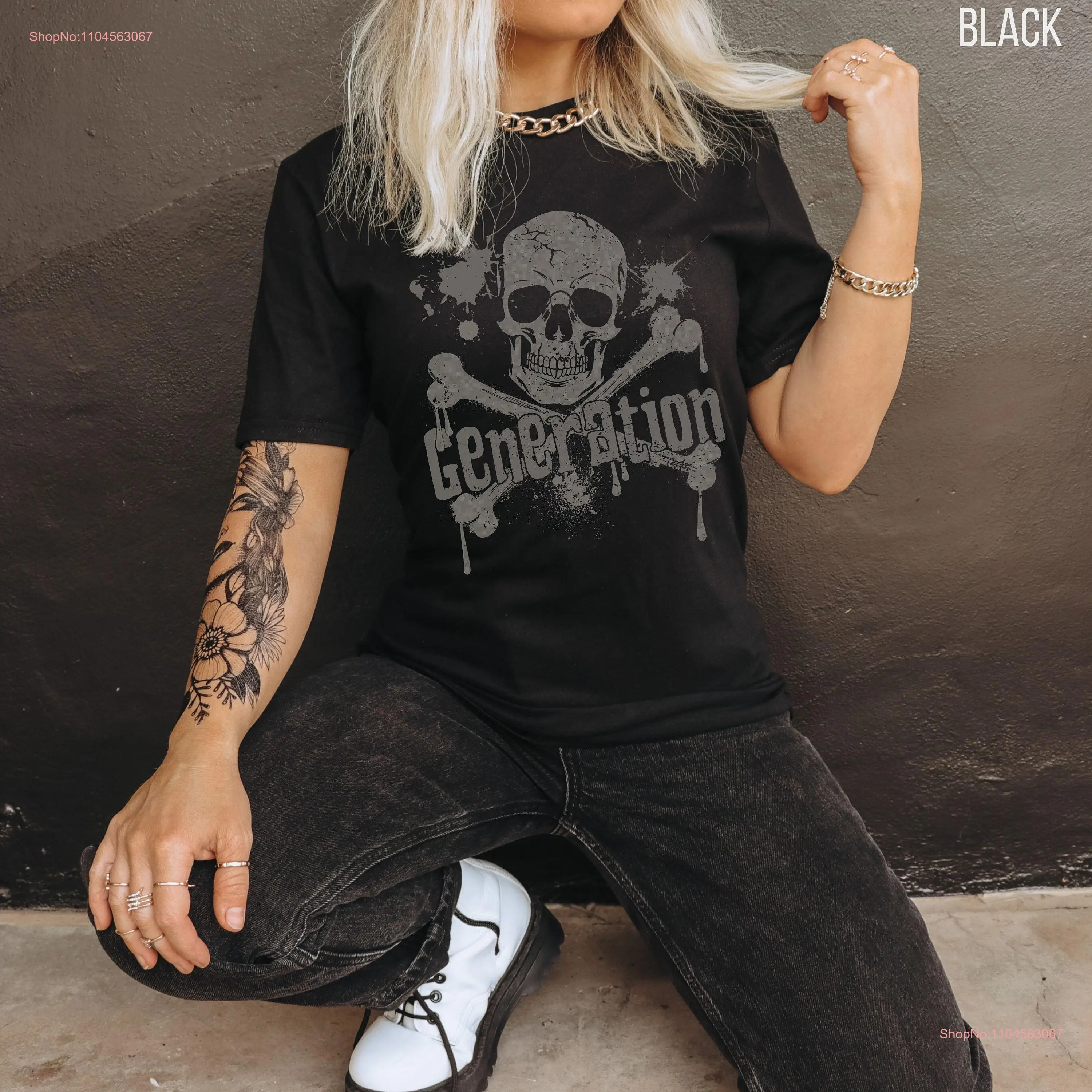 Gen X Skull T Shirt Comfort Colors 80s 90s Retro Vintage Grunge Gothic Skeleton Aesthetic Generation Spooky 50th Birthday