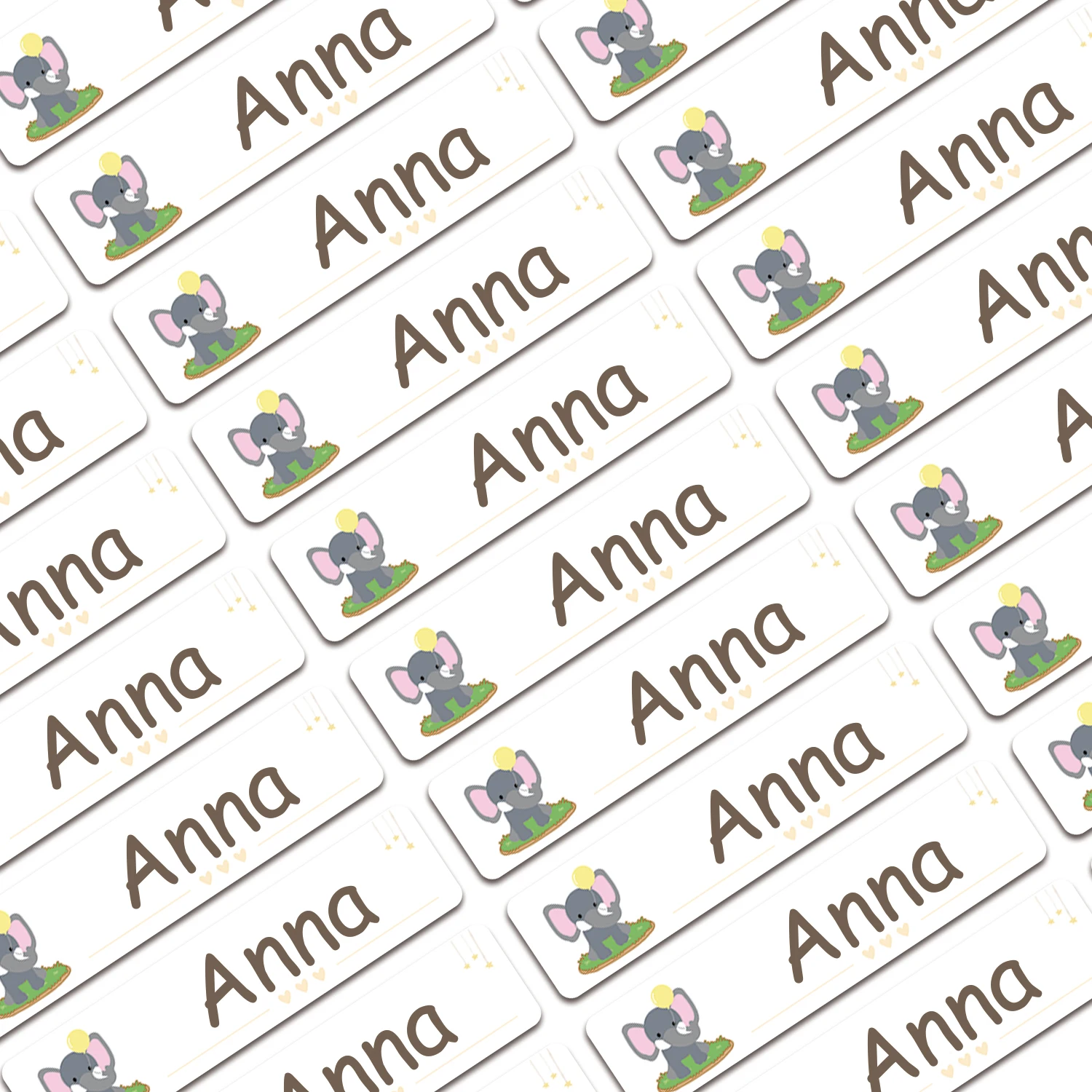 80/160/240pcs Personalized Name Stickers Custom Waterproof Labels Stick on Tag Kids Teacher Parents School Daycare - Animals