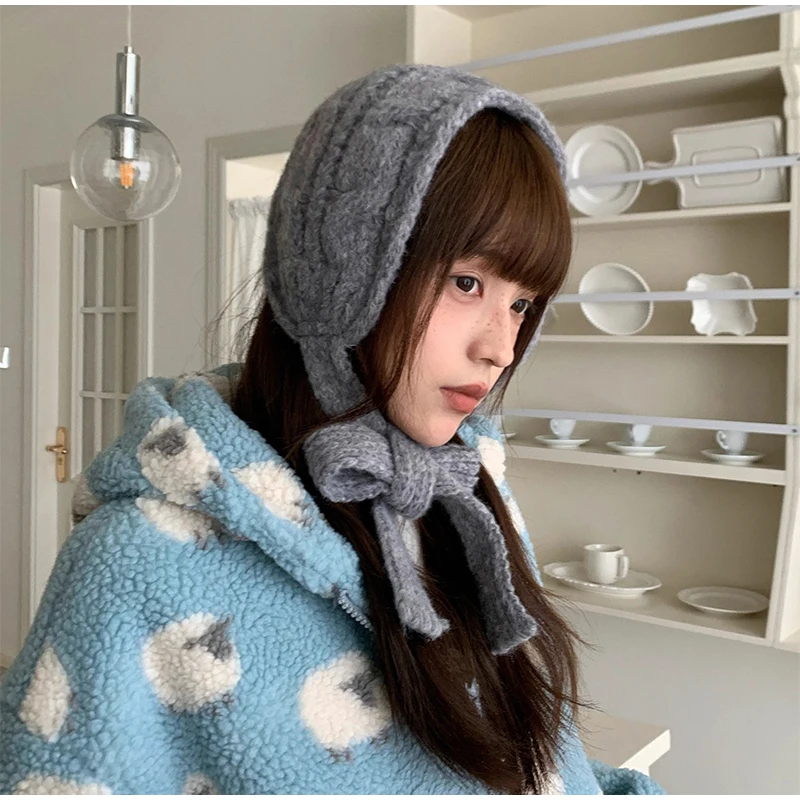 Korean Twisted Knit Headband Earmuffs Winter Thickened Warm Ear Muffs Cycling Versatile Women's Ear Muffs Winter Accessories