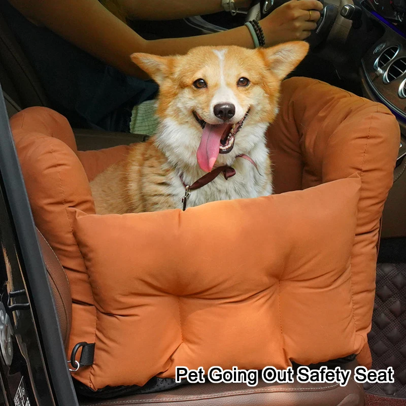 

Pet Car Seat with Safe Belt Dog Leashes Waterproof Washable Crease Removable Multifunctional Pet Carrier Dog Car Seat Supplies
