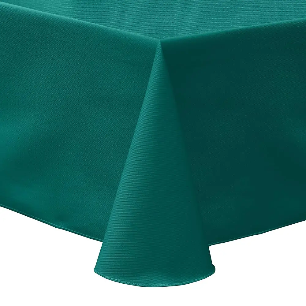 

-2 Pack- Poly-Cotton Twill 90 X 156-Inch Rectangular Tablecloth, Teal
