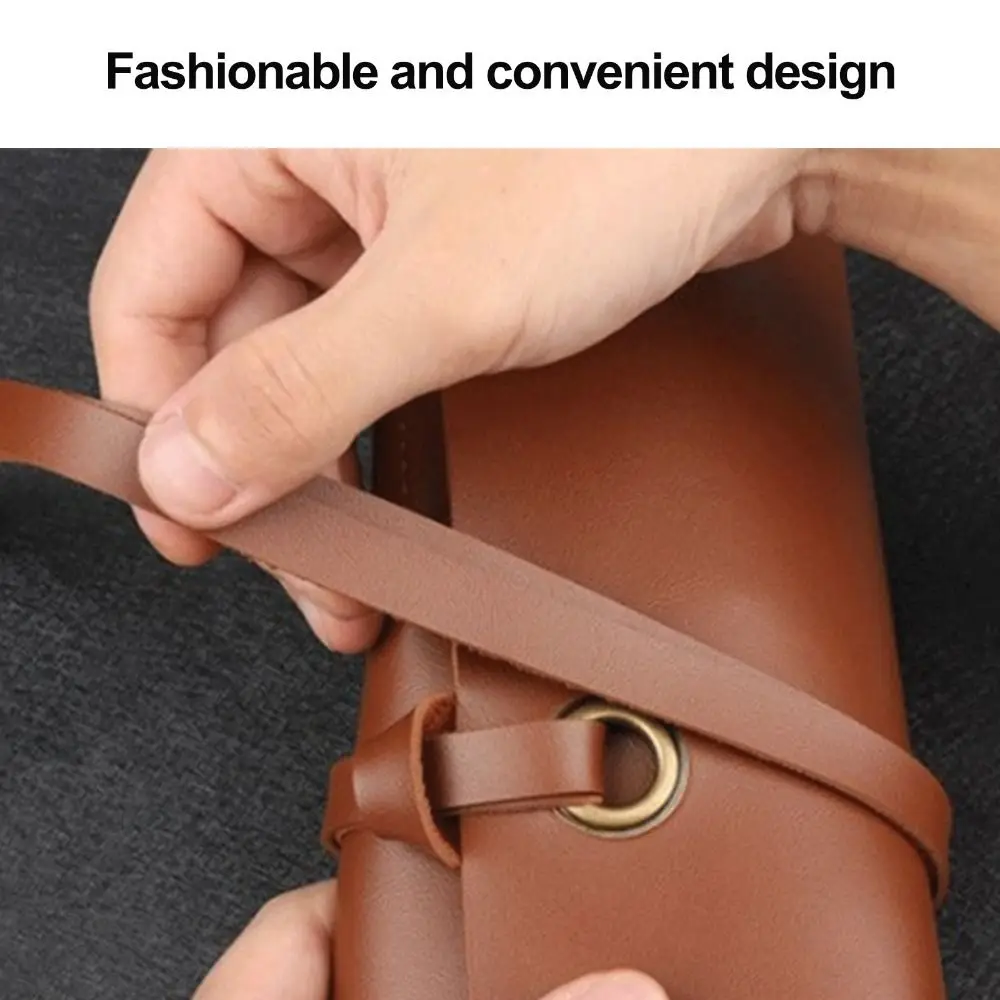 Organizer Holder Tools Pouch Case Folding Pouch Tool Roll Up Bag Tool Storage Bag Carry Tool Organizer Leather Folding Bag