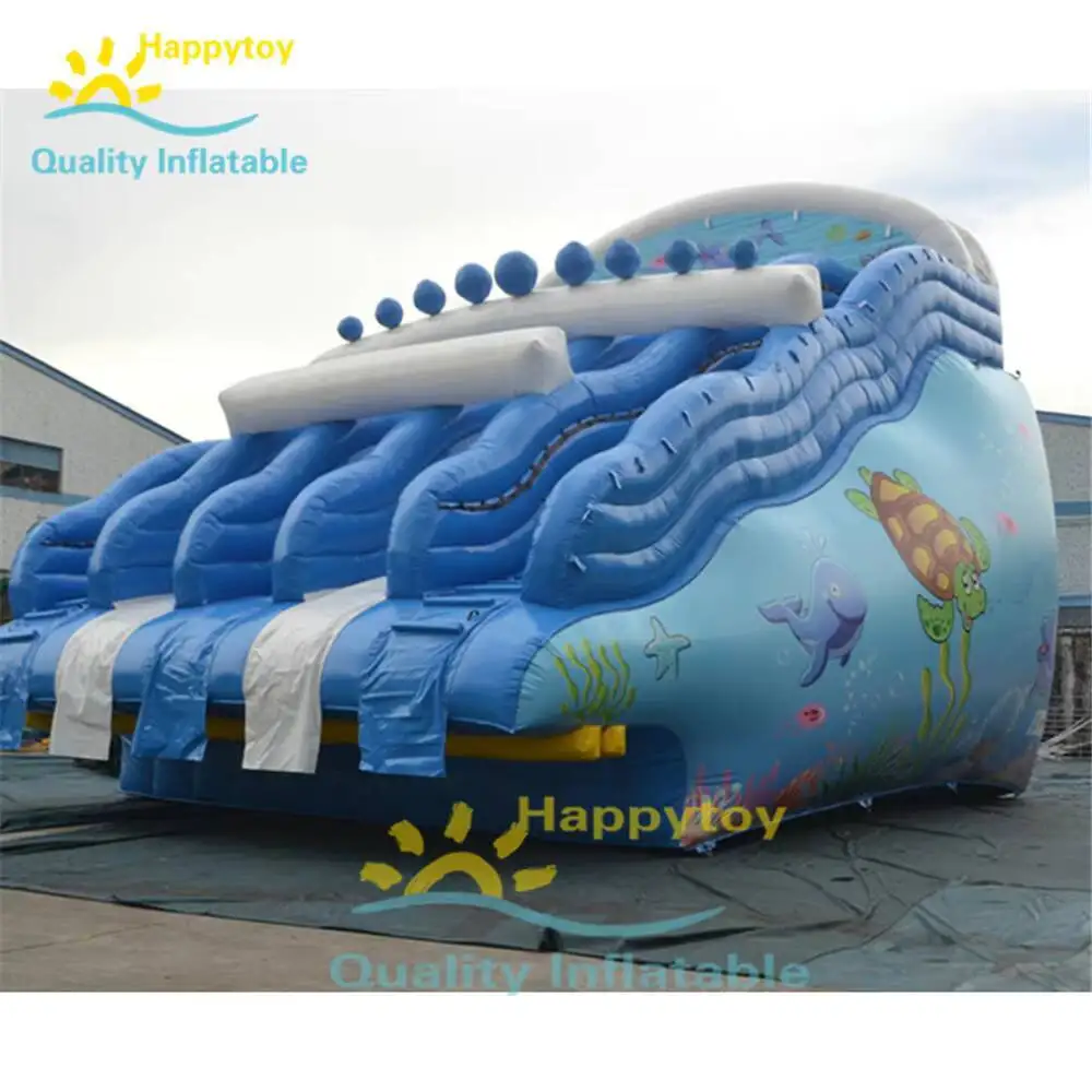 Sommer wasser park stahl pool verwenden aufblasbare pool rutsche mit kletterwand