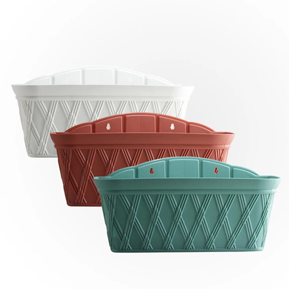 

1pc Hanging Flower Pots Simulation Rattan Woven Pots Garden Decor Hanging Basket Semicircle Flower Pots (White)