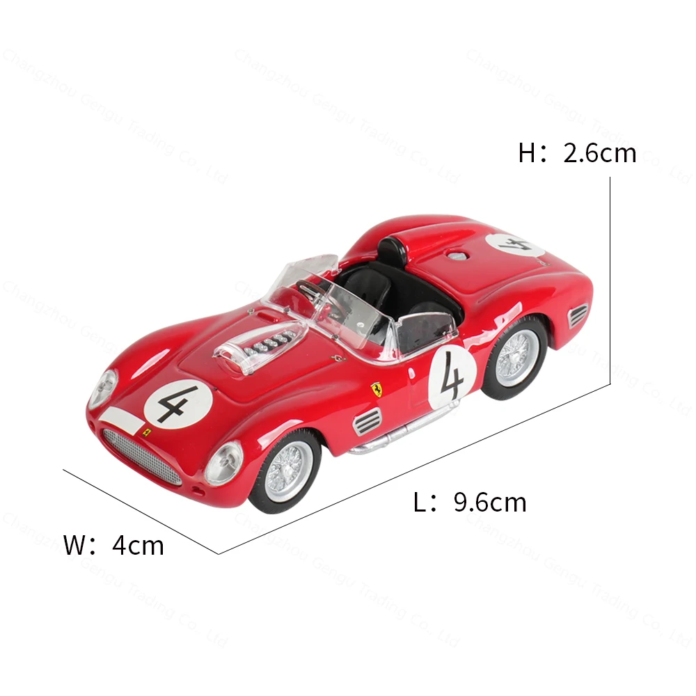 Bburago 1:43 Ferrari 250 Testa Rossa 1959 Static Die Cast Vehicles Collectible Model Racing Car Toys