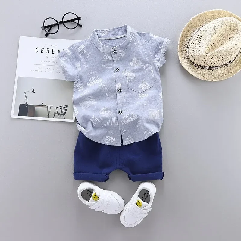 

New Summer Baby Clothes Suit Children Boys Casual Shirt Shorts 2Pcs/Sets Infant Clothing Toddler Sports Costume Kids Tracksuits
