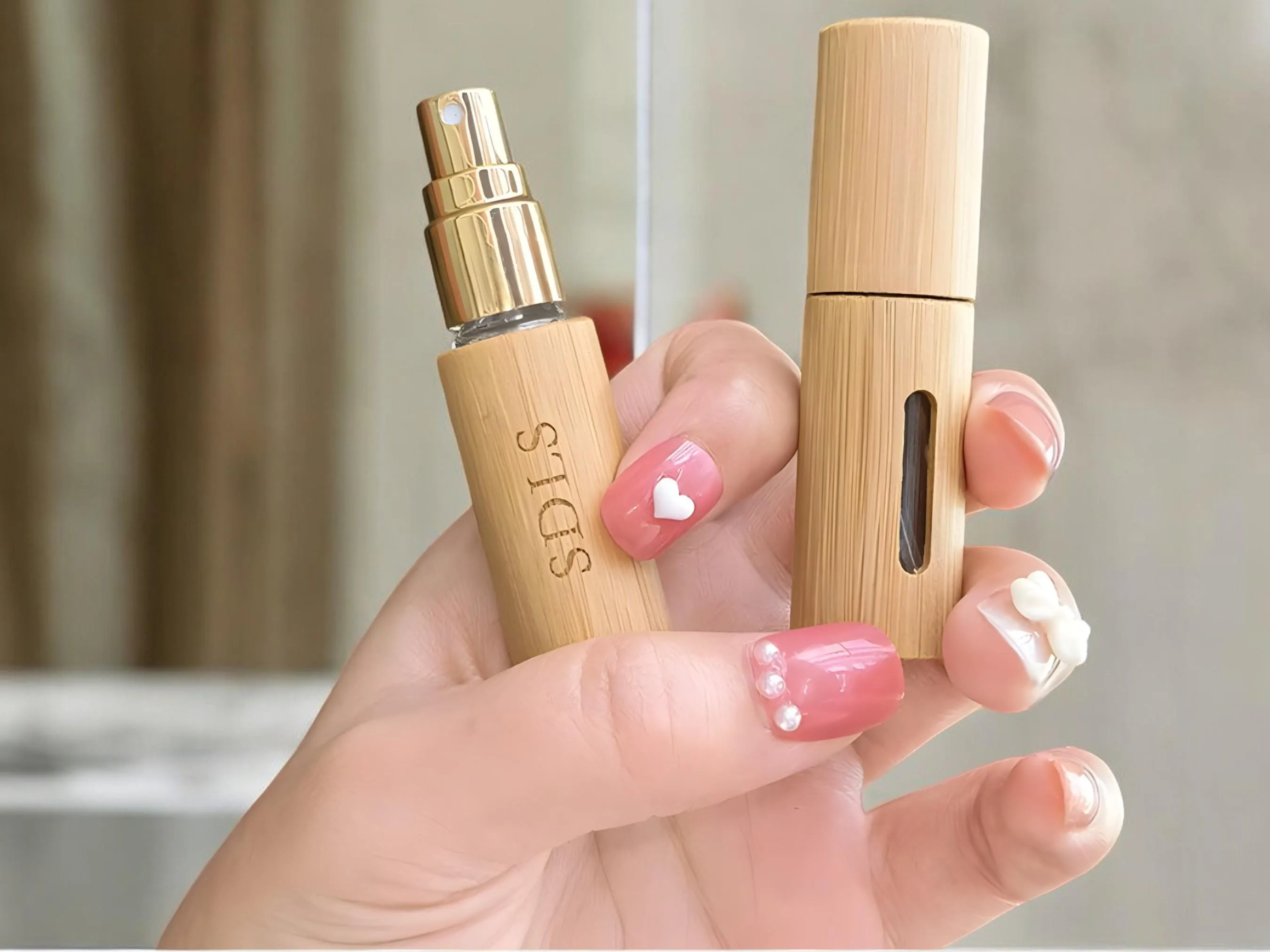 Custom Refillable Perfume Spray Bottle Bridesmaid Gifts Wedding Decor Portable Travel Atomizer Essential Oil Cosmetic Container