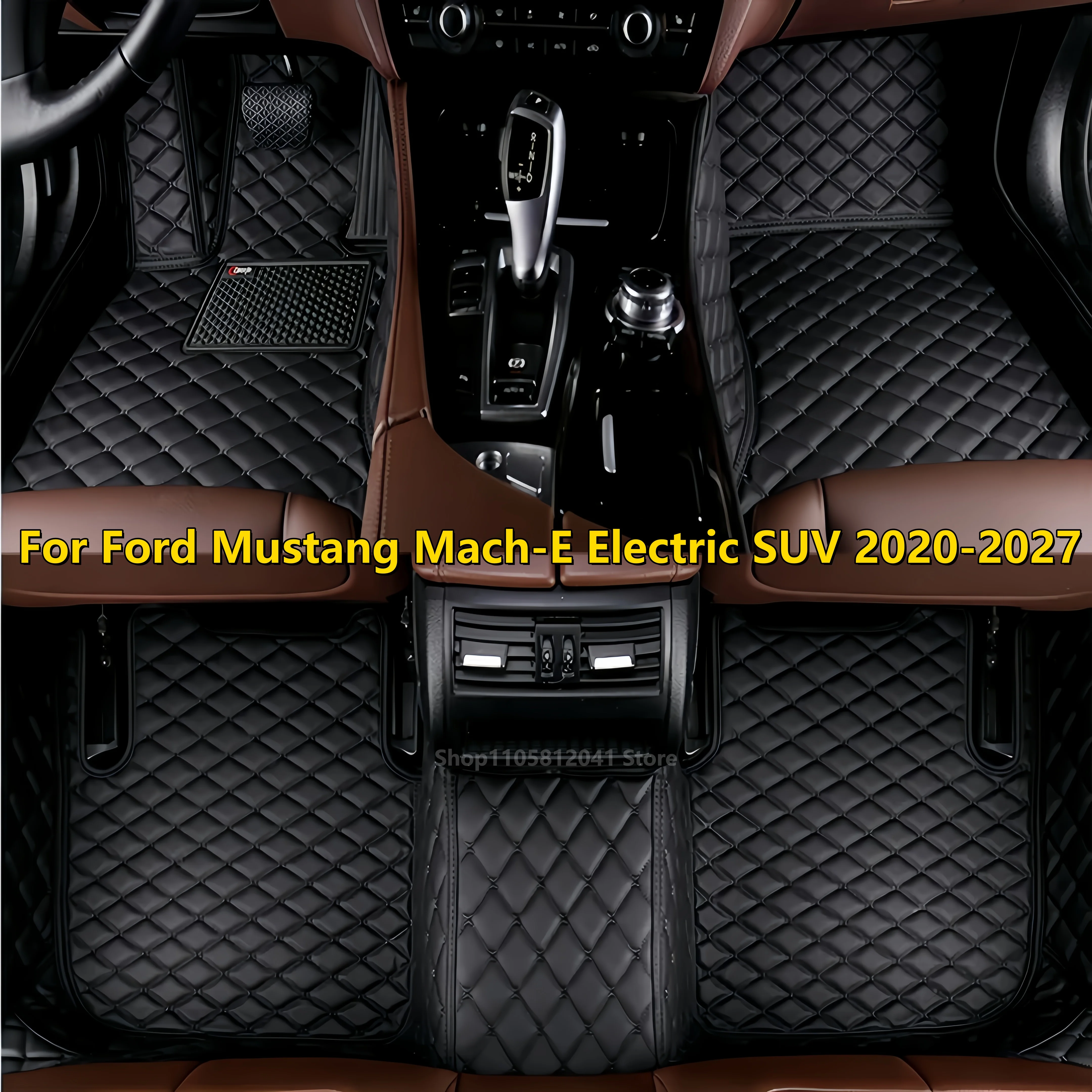 Car Floor Mats For Ford Mustang Mach-E Electric SUV 2020-2027 2021 2022 2023 2024 2025 2026 Covers Auto Accessories Foot Rugs