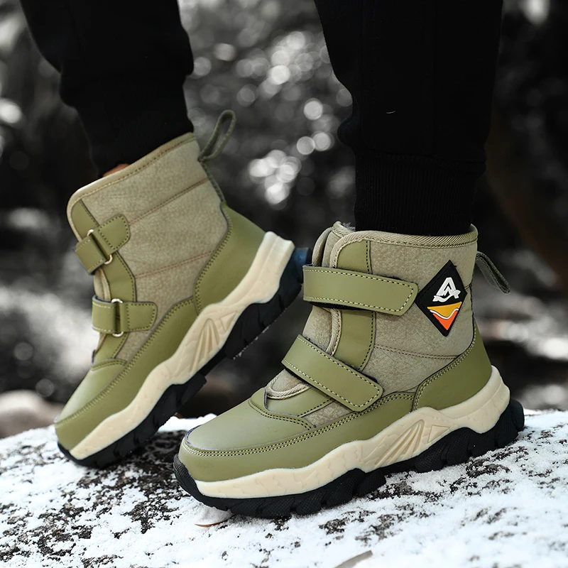 الشتاء الساخن بيع عالية أعلى أحذية رياضية دافئة للأطفال مقاومة للاهتراء مستقرة الثلوج الاحذية مريحة العصرية عارضة الأحذية