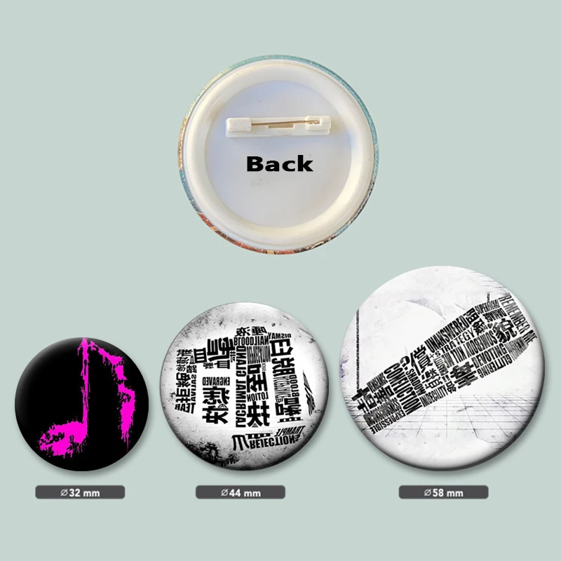 58mm Creative Pins I Love Maretu Heart Soft Button Badges Musical Note Brooch Dark Gothic Badge Fans Collect Music Lover Gifts - Image 5