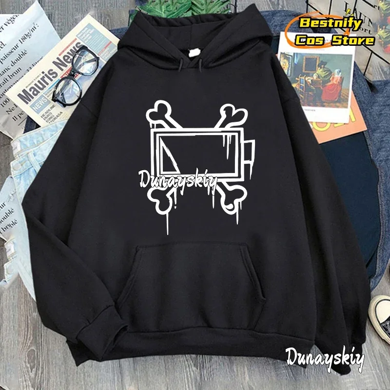 CosplayGame Murder Drones Uzi Doorman Cosplay Hoodie Costume Unisex Bone Print Sweatshirt Casual Long Sleeve Hoodies Clothes