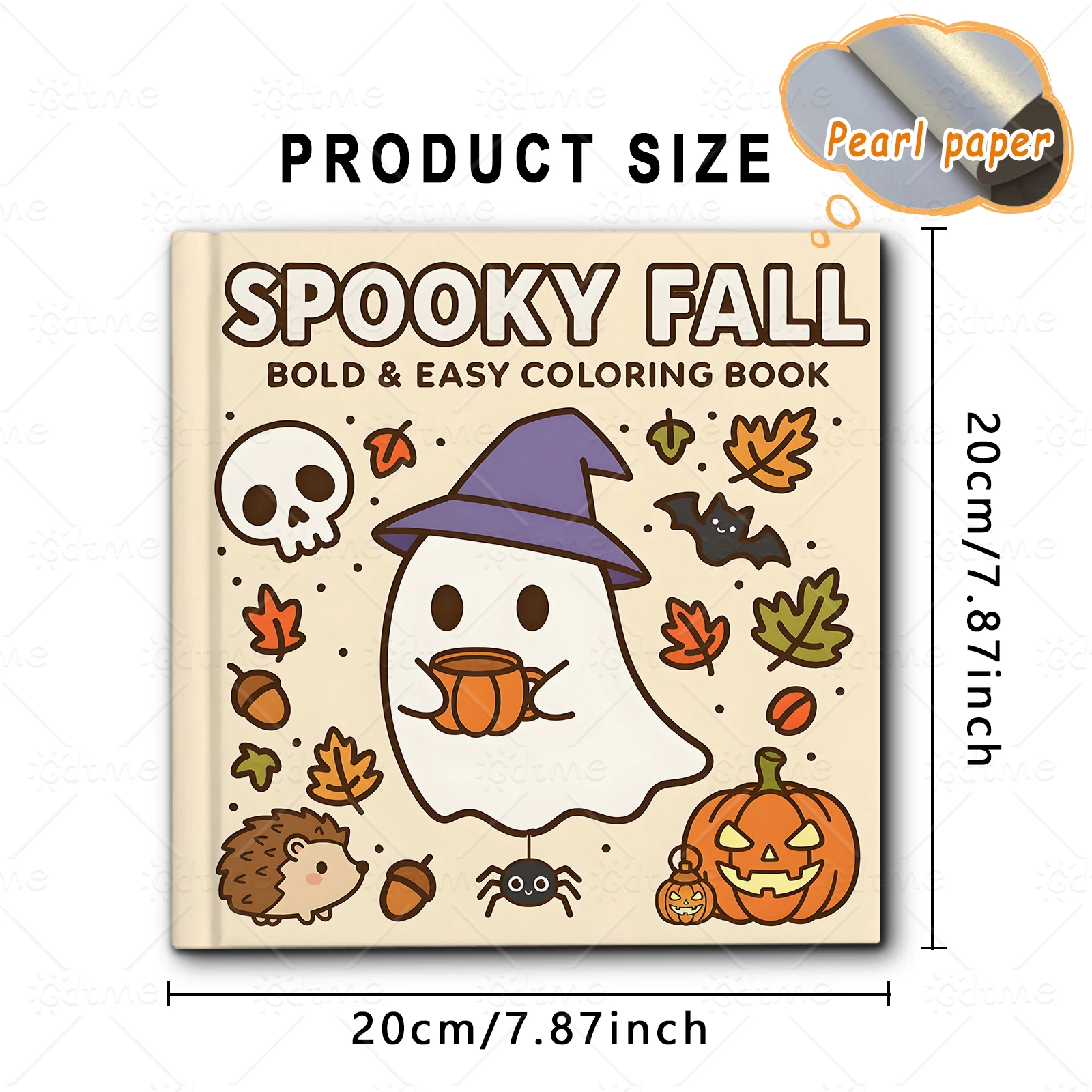 SPOOKY FALL Bold-easy Patterns Coloring Book for Adults Cute Drawing Book Perfect Gift for Party and Birthday