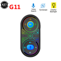 G11 Air Mouse Universal Remote Control Google Smart Voice Control 2.4G Gyroscope RGB Backlit for X96 H96 MAX A95X F3 TV Box mini