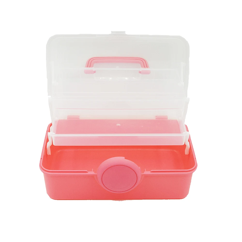 Contenitore per riporre perline Accessori per strumenti per pittura con diamanti Scatola portaoggetti in plastica rosa Set punto croce Valigia portaoggetti per gioielli 5d