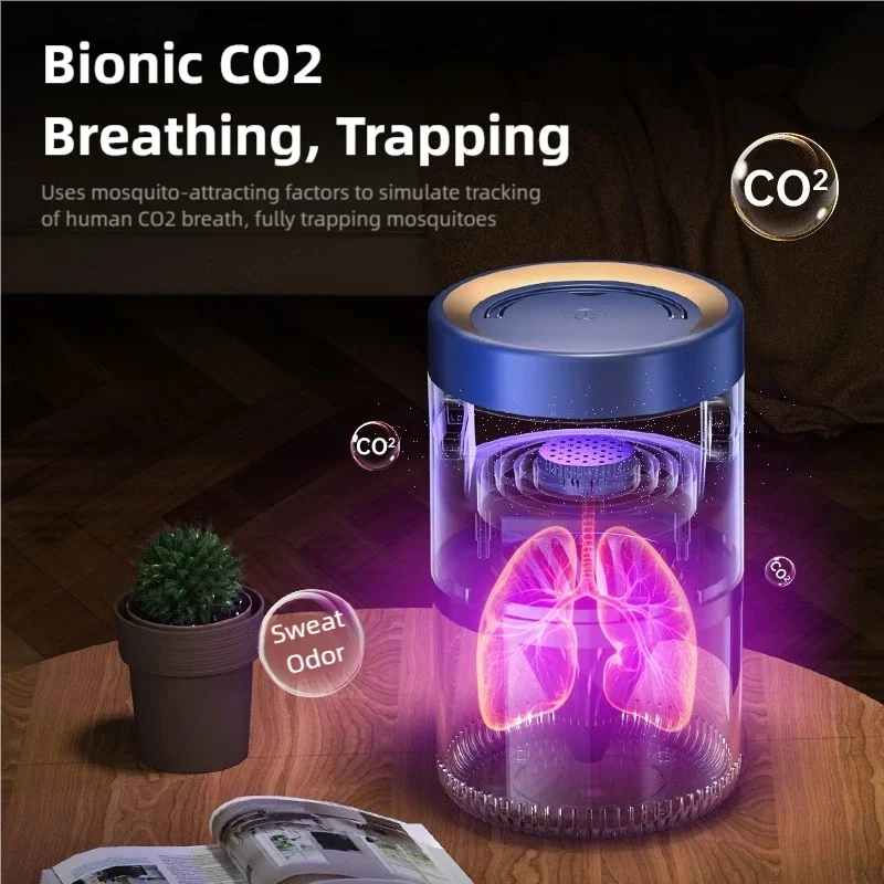 TINSOL 2-in-1 Inhalation Mosquito Lamp, Plug-in Silent Electric Mosquito Killer and Catcher, Purple Light Mosquito Lamp