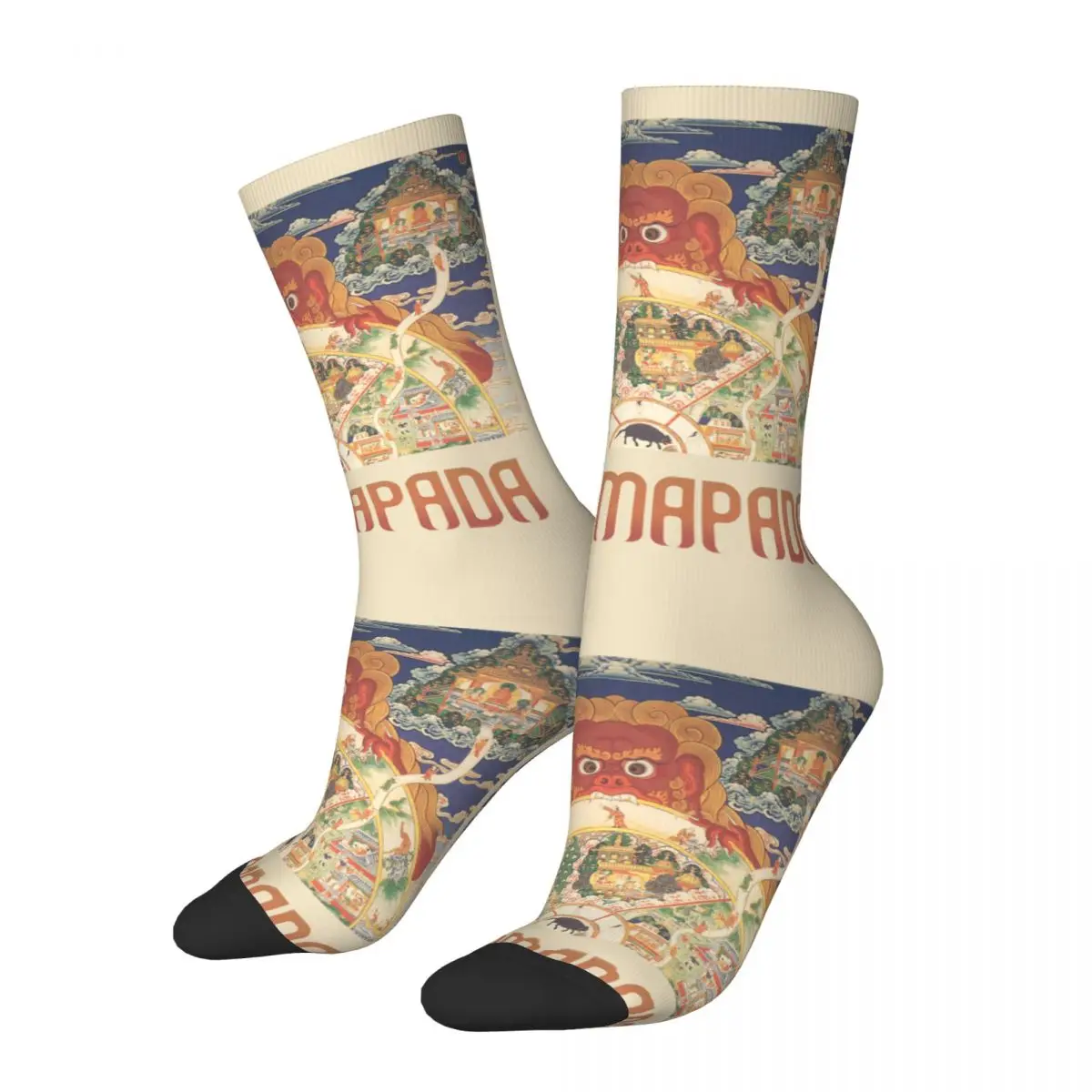 Funny Crazy compression Dhammapada Music Sock for Men Hip Hop Harajuku J-John Mayer Singer Happy Quality