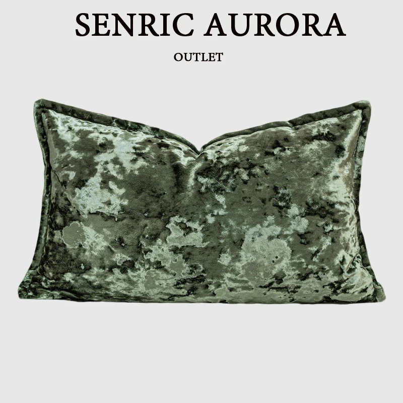 

Легкий роскошный чехол для подушки, кардамон, зеленый ледяной цветок, бархатная поясная наволочка 30x50 см для отеля, дома, дивана, комнаты, кровати