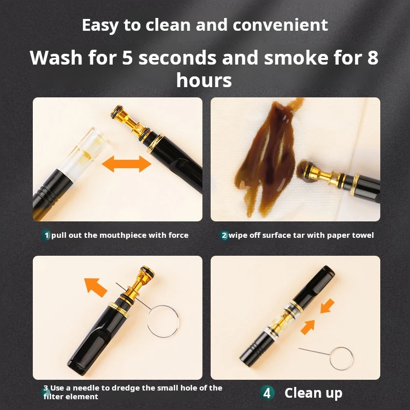 JOYO New 1 PC Portable Reusable Cleaning Reduce Tar Smoke Tobacco Filter Cigarette Holder  Filter Type Smoke Men original gifts