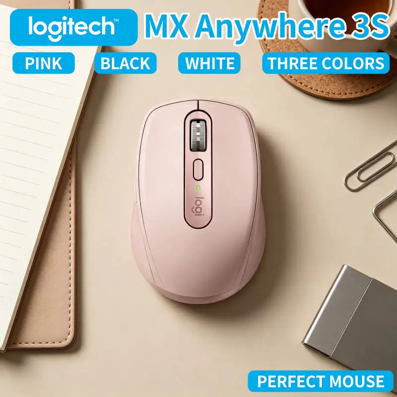 Premium MX Anywhere 3S - 8000 DPI, Hyper-Scroll, Anti-Slip Grip, Perfect for Cross-Border Business Trip & Office Use