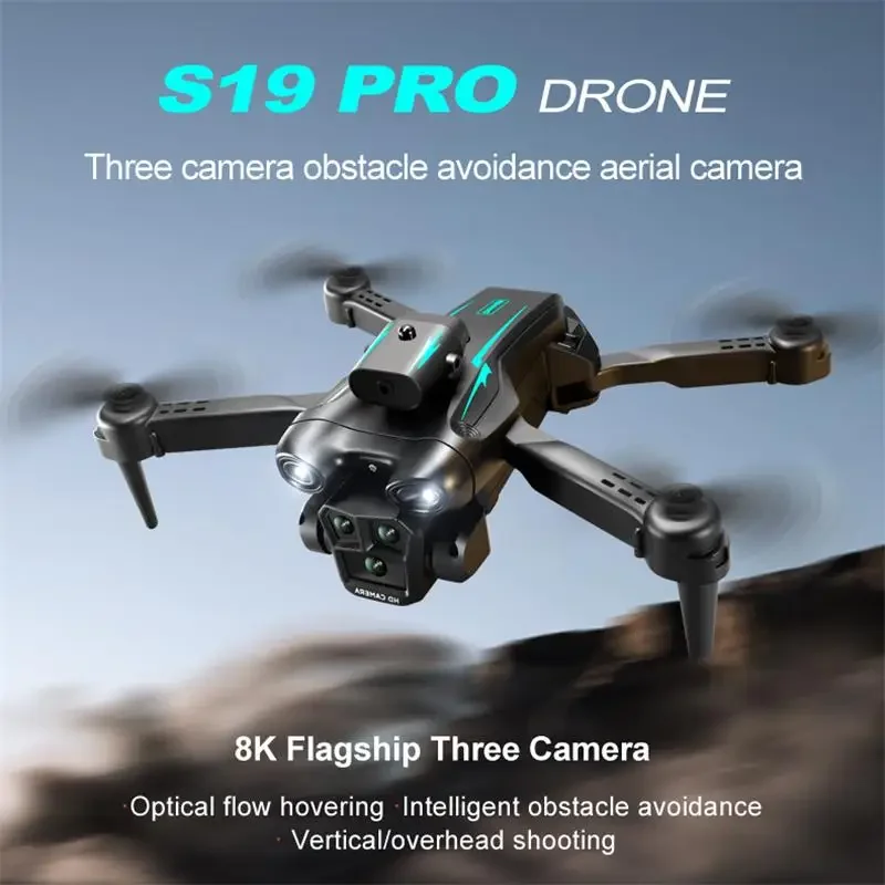 For xiaomi S19 Ultra Drone Professional 8K Dual Camera Aerial Photography Aircraft Three-Axis Anti-Shake Obstacle Avoidance