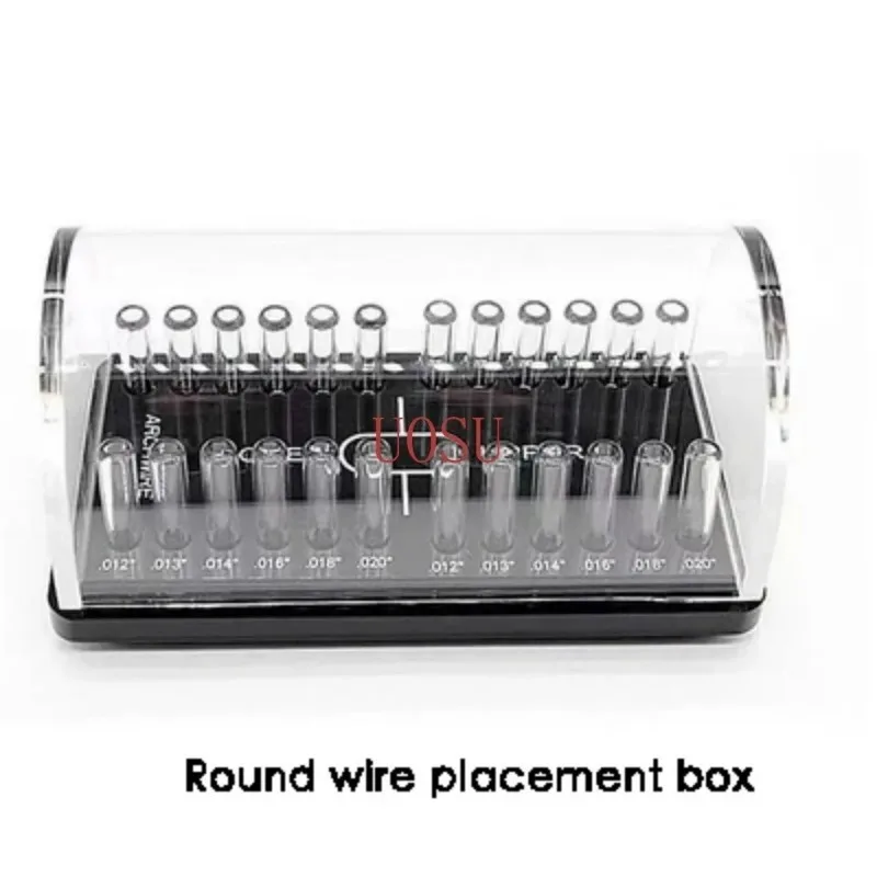 Dental Acrylic Organizer Holder Box Round/Rectangular Arch Wires Case for Placing Orthodontic Arch Wires Dental Lab Sipplies