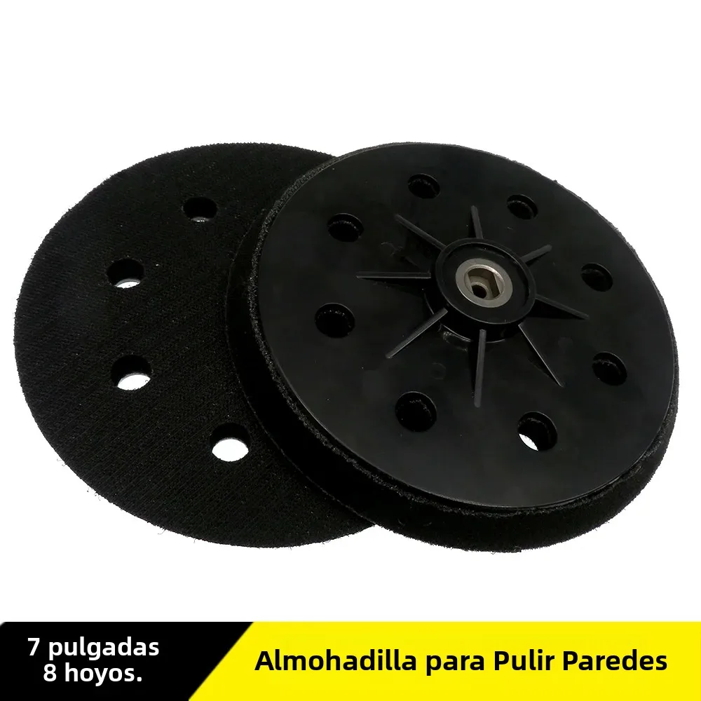 Almohadilla de pulido de pared de 7 pulgadas, 180MM, 8 agujeros, almohadilla de respaldo de lijado para lijadora de pulido abrasivo, almohadilla de lijado, disco de lijado, 1 Uds.